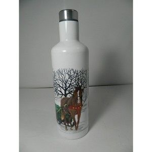 PPD Insulated Stainless Steel Water Bottle Horse Pulling Sled/Tree  16.9 Oz 9.5"